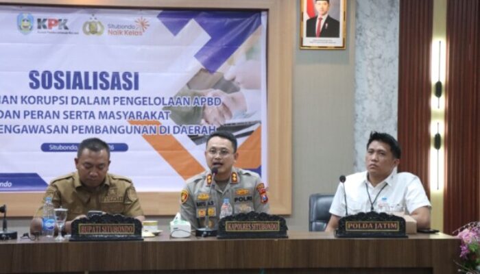 Sinergi KPK dan Polri di Situbondo, Sosialisasi Pencegahan Korupsi Pengelolaan APBD