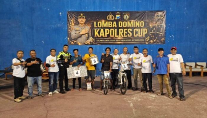 Lomba Domino Jadi Ajang Kebersamaan Polri dan Masyarakat Sambut Hari Bhayangkara ke-80