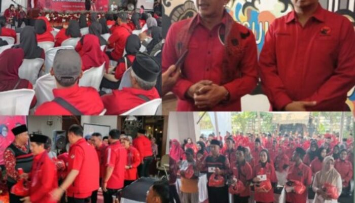 Konsolidasi PDIP Jatim di Situbondo, 1.500 Paket Sembako Dibagikan