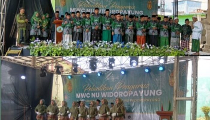 Pengurus MWC NU Widoropayung dan Ranting NU Resmi Dilantik